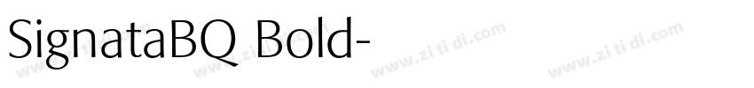 SignataBQ Bold字体转换